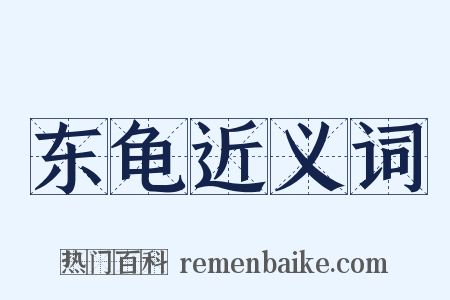 东龟近义词是什么意思的图片
